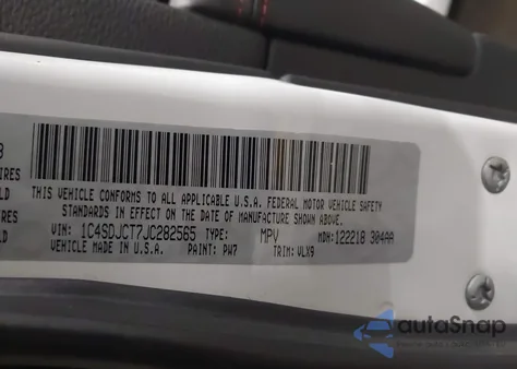 2018 Dodge Durango R/T Awd z USA, uszkodzony, nr VIN 1C4SDJCT7JC282565